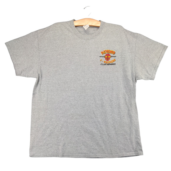 Gildan Psycho 4 Wheelers Club Member Graphic T-Shirt Mens XL Short Sleeve Gray - Picture 1 of 14